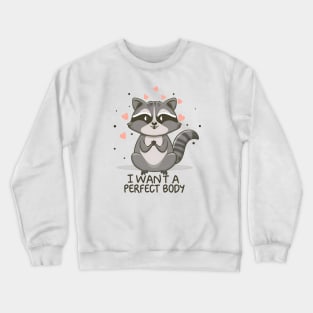 Cute and lovely raccoon Crewneck Sweatshirt